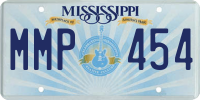 MS license plate MMP454