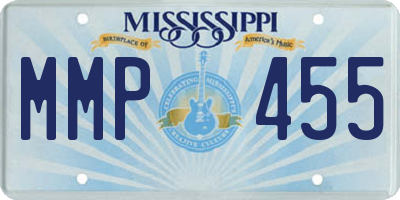 MS license plate MMP455