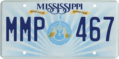 MS license plate MMP467