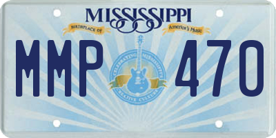 MS license plate MMP470