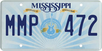 MS license plate MMP472