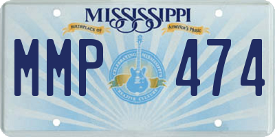 MS license plate MMP474