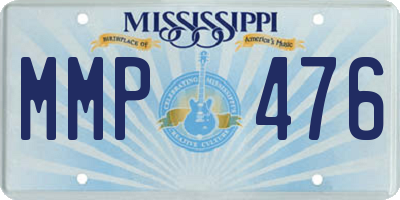 MS license plate MMP476