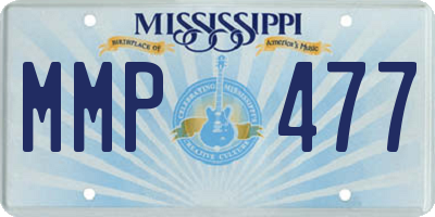 MS license plate MMP477