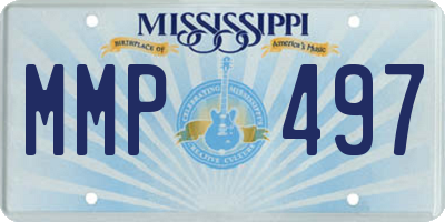 MS license plate MMP497