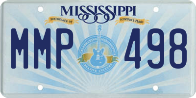 MS license plate MMP498