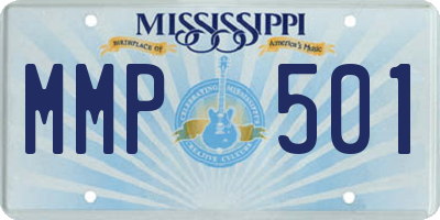MS license plate MMP501