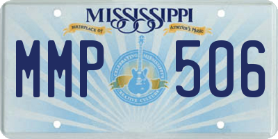 MS license plate MMP506