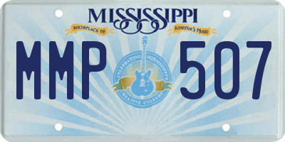 MS license plate MMP507