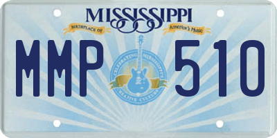 MS license plate MMP510