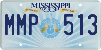 MS license plate MMP513