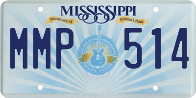 MS license plate MMP514