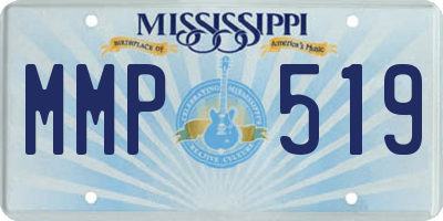 MS license plate MMP519