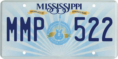 MS license plate MMP522