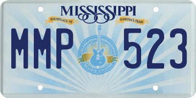 MS license plate MMP523