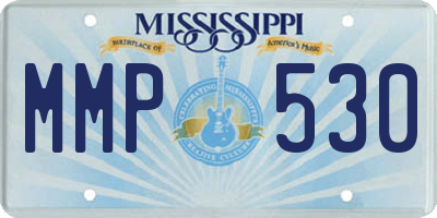 MS license plate MMP530