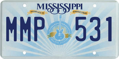 MS license plate MMP531