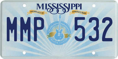 MS license plate MMP532