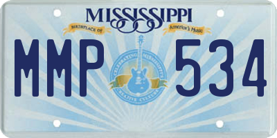 MS license plate MMP534