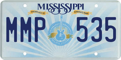 MS license plate MMP535