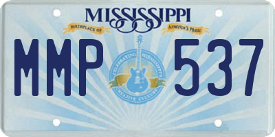 MS license plate MMP537
