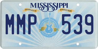 MS license plate MMP539
