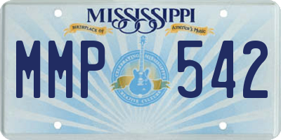 MS license plate MMP542