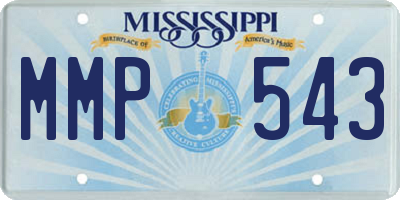 MS license plate MMP543