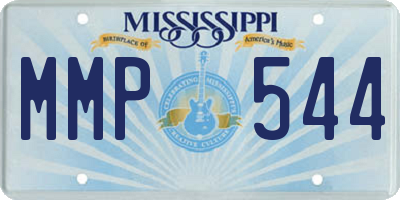 MS license plate MMP544