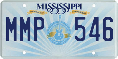 MS license plate MMP546