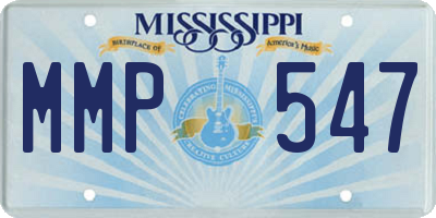 MS license plate MMP547