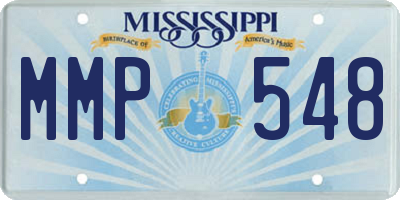 MS license plate MMP548