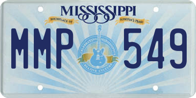 MS license plate MMP549