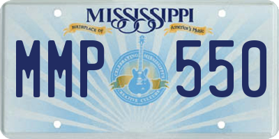 MS license plate MMP550
