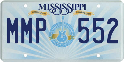MS license plate MMP552