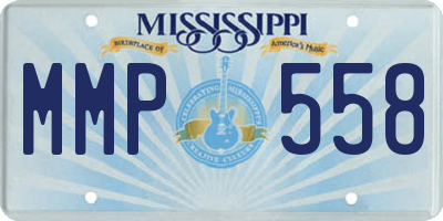 MS license plate MMP558