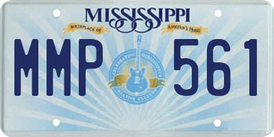 MS license plate MMP561