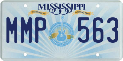 MS license plate MMP563