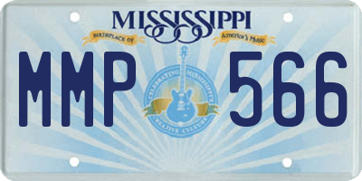 MS license plate MMP566
