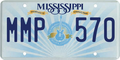 MS license plate MMP570