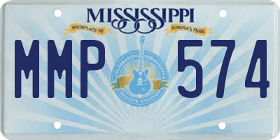 MS license plate MMP574