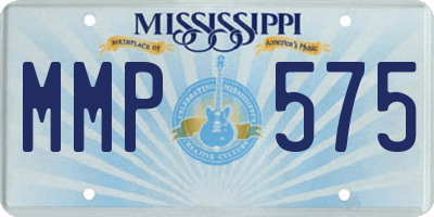 MS license plate MMP575