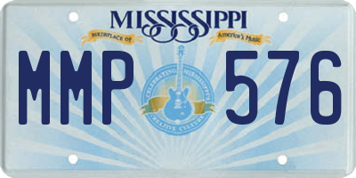 MS license plate MMP576
