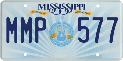 MS license plate MMP577