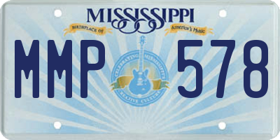 MS license plate MMP578