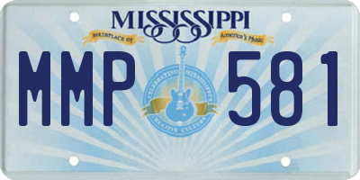 MS license plate MMP581