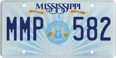 MS license plate MMP582