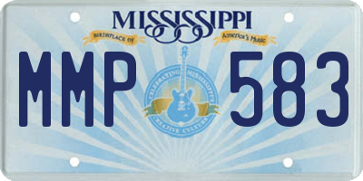 MS license plate MMP583