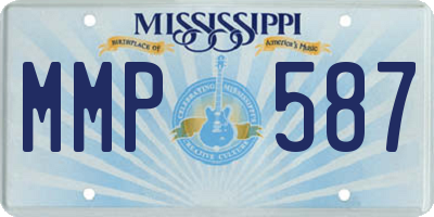 MS license plate MMP587