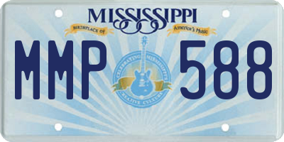 MS license plate MMP588